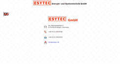 Desktop Screenshot of esytec.de